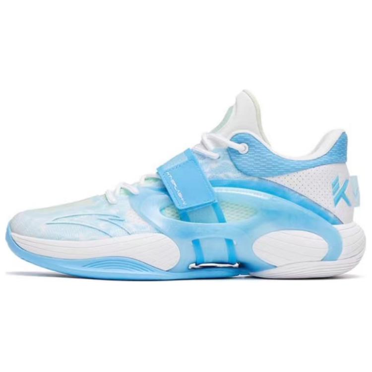 Anta Water Flower 5 Nitrogen Technology Wear Resistant Waterproof Low Top Basketball Shoes Women sneaker Blue White 122321108-1