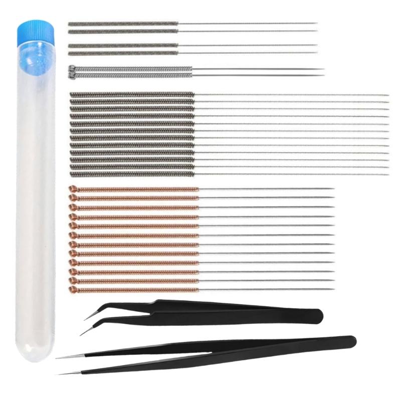 

Professional 3D Printer Extruder Nozzle Cleaner Set 32pcs Cleaning Pins Metal shafts For Blockage Removal 1