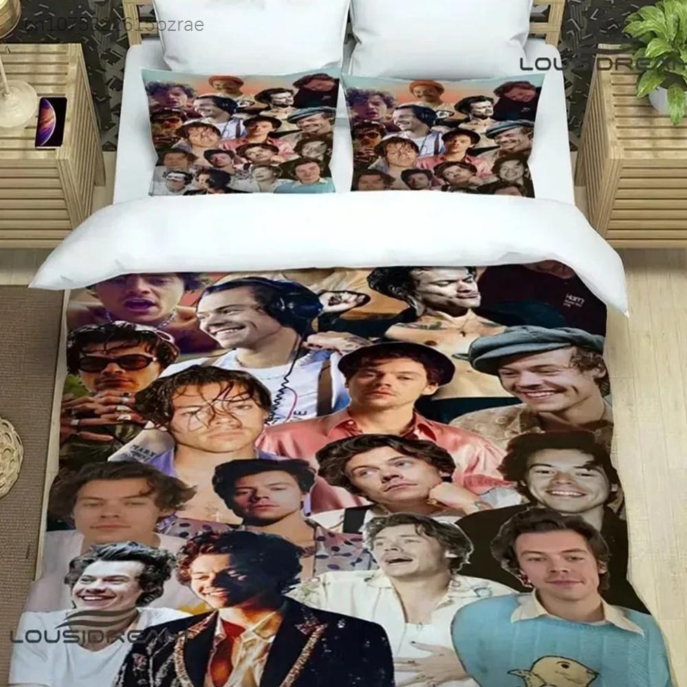 Zanger H-Harry-Styles Beddengoed Sets Exquise Beddengoed Set Dekbedovertrek Beddekbed Set Beddengoed Set Luxe Verjaardagscadeau