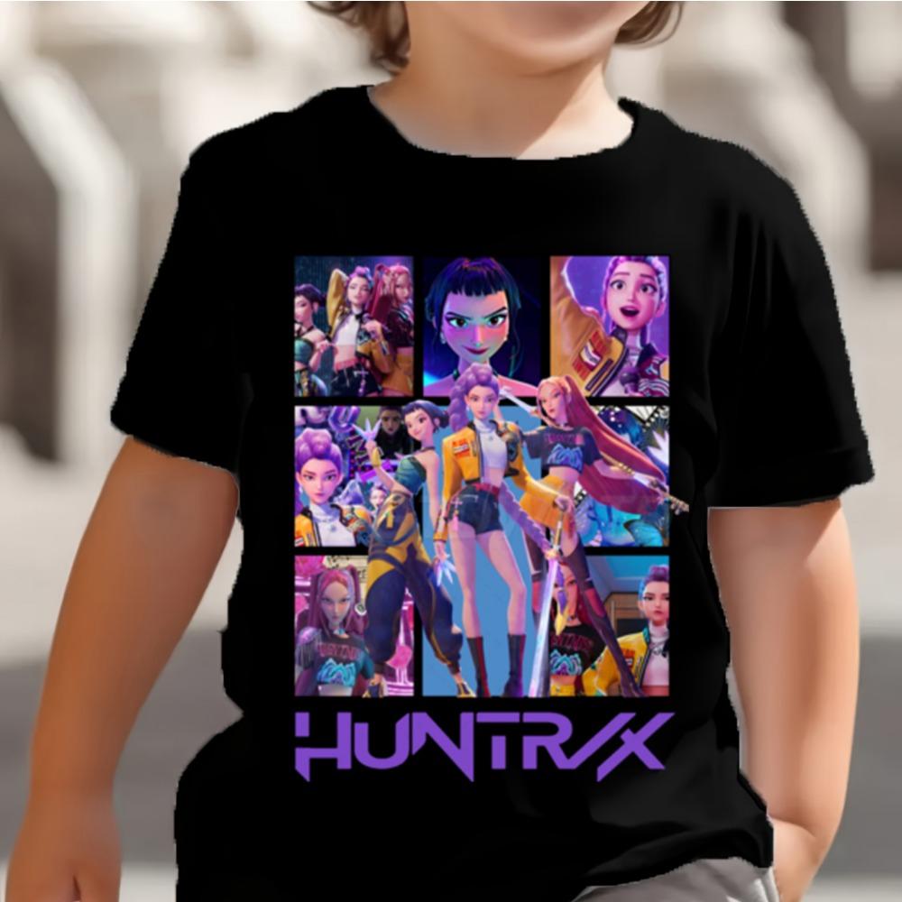 KPop Devil Hunter Saja Boy Kinder-T-Shirt Mädchen Junge Cartoon Kurzarm-Oberteil Anime-T-Shirt Kinderkleidung