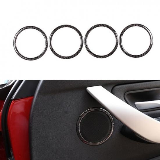 Carbon Fiber Interior Door Speaker Cover Trim Fit for BMW 3 Series F30 F34