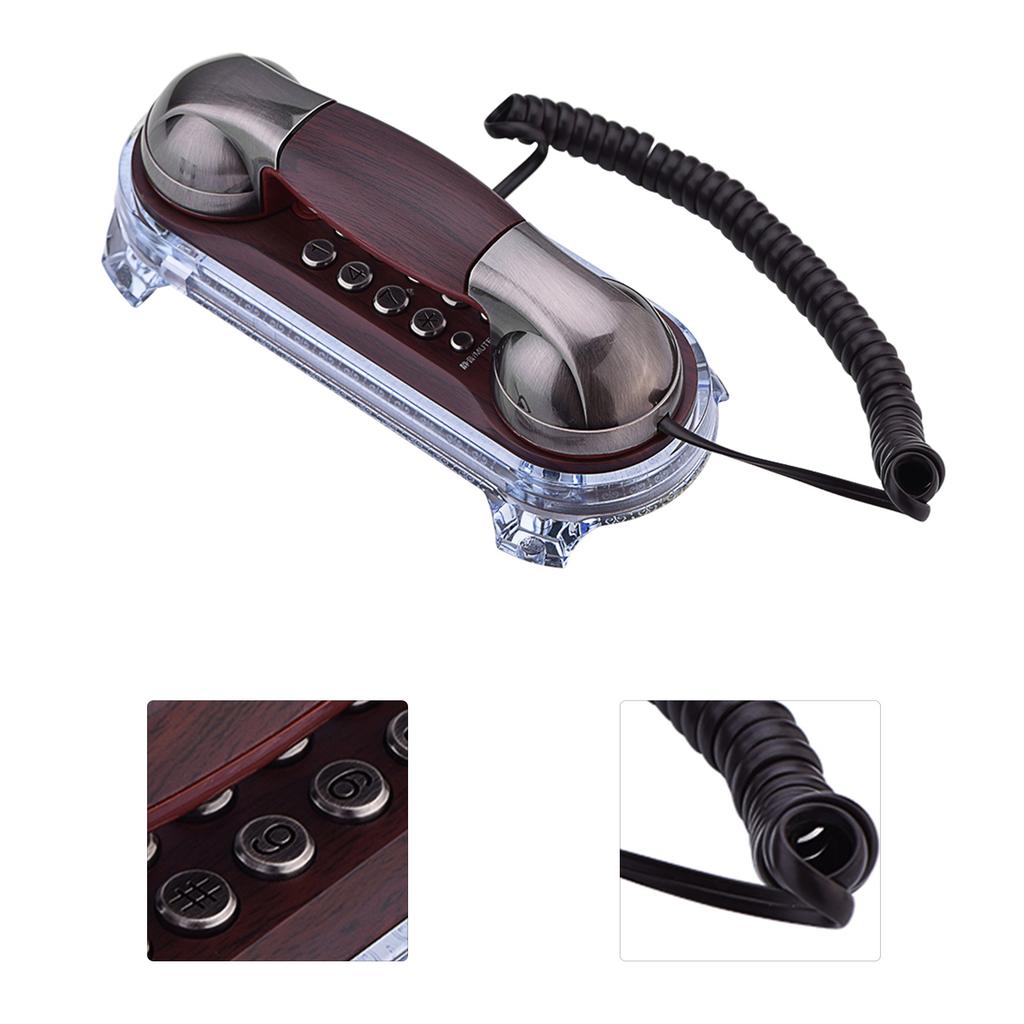 1PC Flash Antique Telephones Fashion Hanging Phone Caller Wall Mounted with Blue Backlight