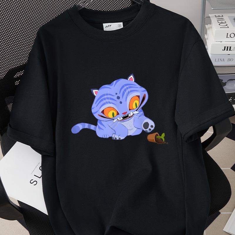 Women s T-shirts KPop Demon Hunters Printed Loose Cotton Short Sleeved T-shirt XXXL