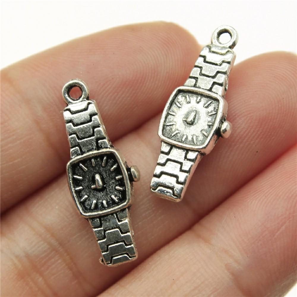 20pcs Hat Charms Sunglasses Charms Jewelry Making Watch Charms For Bracelet Making Antique Silver Color