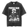 Vintage Washed Anime Perfect Blue Mima Kirigoe TShirts Mens Women Clothing Fashion Harajuku Oversized Short Sleeve T Shirts