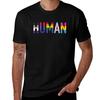 Human, Various Queer Flags T-Shirt Printed T Shirts for Man T Shirts for Man Pack Cotton T-Shirt