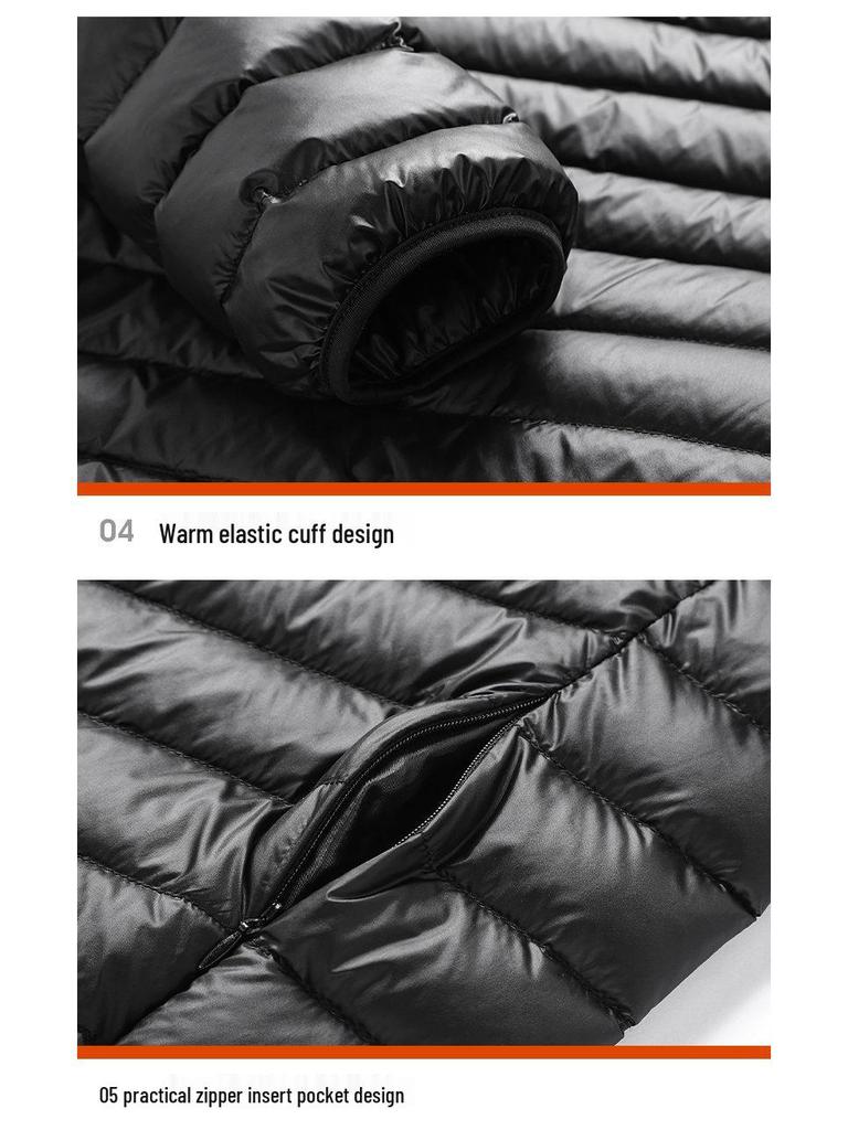 Herren Koreanischer Stil Leichte Kapuzen-Baumwolljacke - Jugend Kurz Übergröße Oberbekleidung