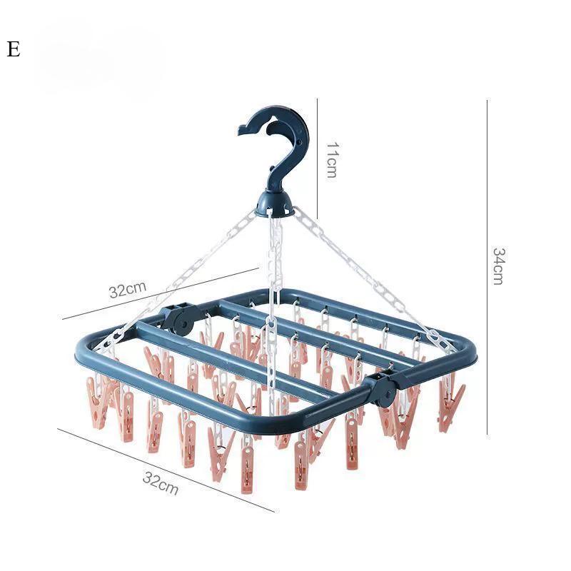 32 Klipsli Giysi Kurutma Askısı Çok İşlevli Ev Tipi Rüzgar Geçirmez Çorap Klipsi Kurutma Askısı Kurutma Askısı