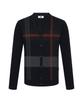 DAKS SHIRTS 100% Wool Check Cardigan Regular Fit Navy_Dmw1Swcd101N1