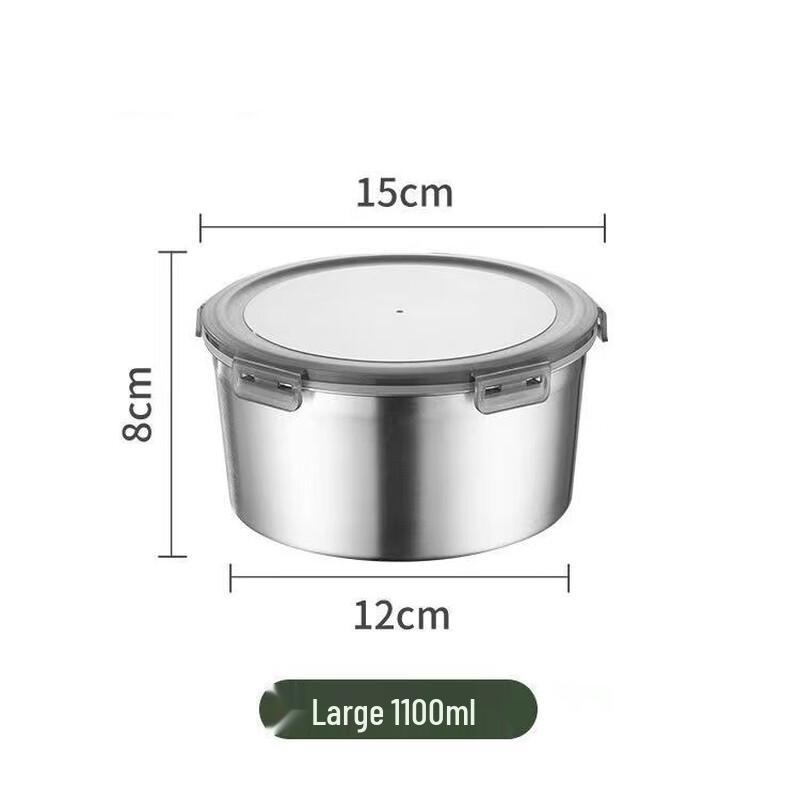 304 Stainless Steel Round Airtight Food Container