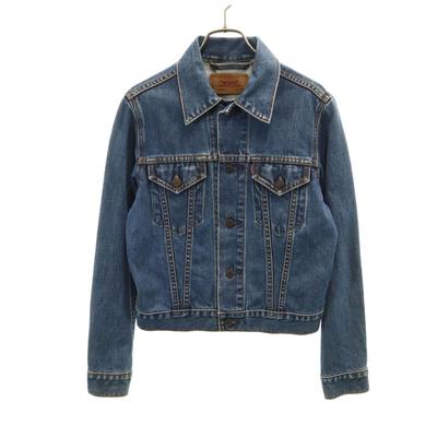 90s Old Denim Jacket M Wash Blue Denim Jacket Trucker Women Used