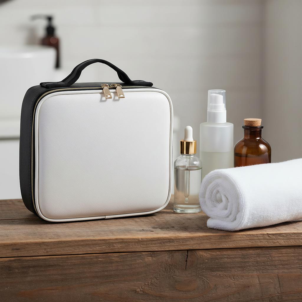 Nylon Artist Storage Bag with Adjustable Dividers Cosmetic Bag for Women Jewelry Digital Accessories