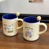 Cartoon Mug Puppy Ceramic Cup Cream Style with Spoon Household Couple Breakfast Cup Coffee Cup Birthday Gift