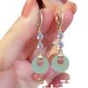 New Chinese Safety Buckle Earrings Women's Ancient Style Fringed Long Cheongsam Hanfu Earrings Retro Elegant Temperament Earrings