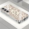 Gold Leopard Pattern Glass Phone Case for Samsung Galaxy S26 S25 S24 S23 S22 S21 S20 FE Ultra Plus 5G Anti-fall Back Cover