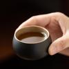 Portable Black Pottery Kung Fu Tea Set: Teapot with Handle, 4 Cups, Tea Tray, Storage Bag - Perfect for Outdoor Brewing