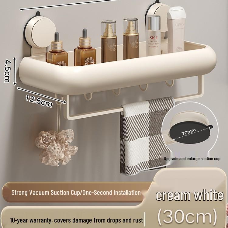 Punch-Free Gunmetal Bathroom Shelf: Wall-Mounted Storage for Vanity & Toilet