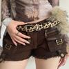 PU Leather Leather Fur Belt Faux Fur Y2K Waistband Vintage Plush Belt  Dress Decoration