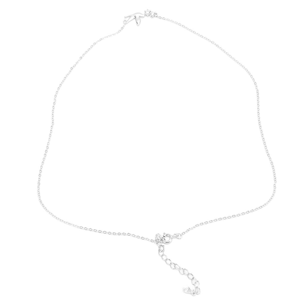 Collier Pendentif Argent Beau Élégant Réglable Mignon Pendentif Colombe Oiseau pour Femmes Platine
