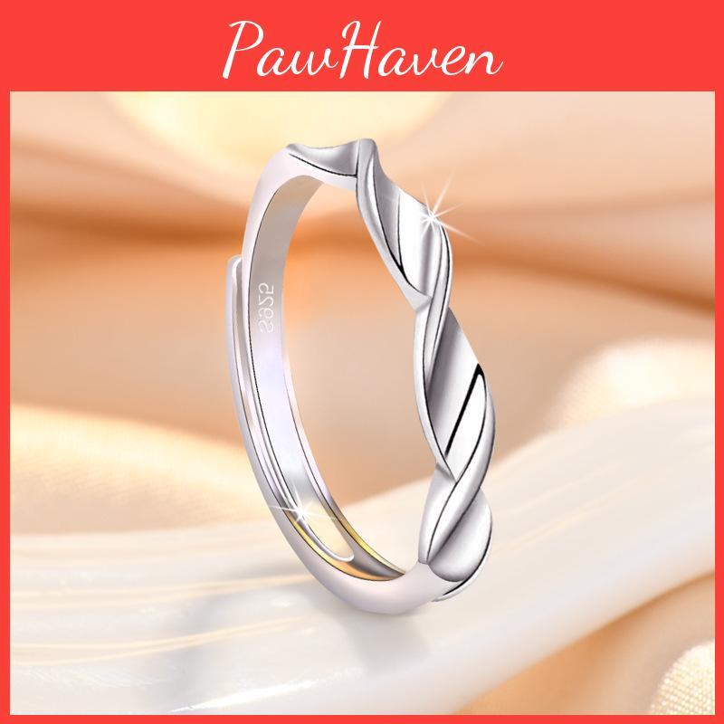 Stylish And Minimalist Copper Couple Rings With Adjustable Opening Xxoff