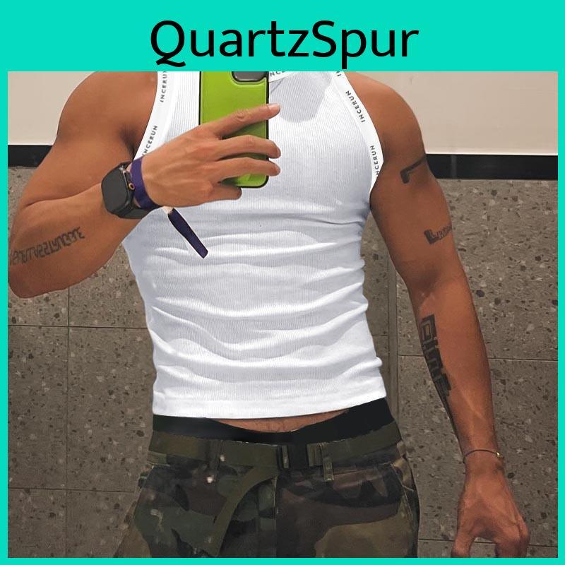 Summer Incerun Men Sleeveless Letter Print Racerback Rib Sport Tank Tops Tshirts