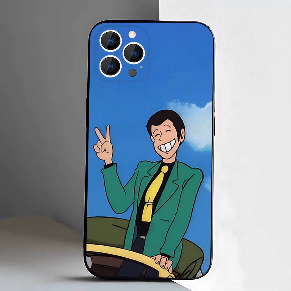 Anime L-Lupin The Third Phone Case For iPhone 17,16,15,14,13,12,11,Pro,XS,Max,XR,Plus,E,SE4,Mini Black Soft Cover