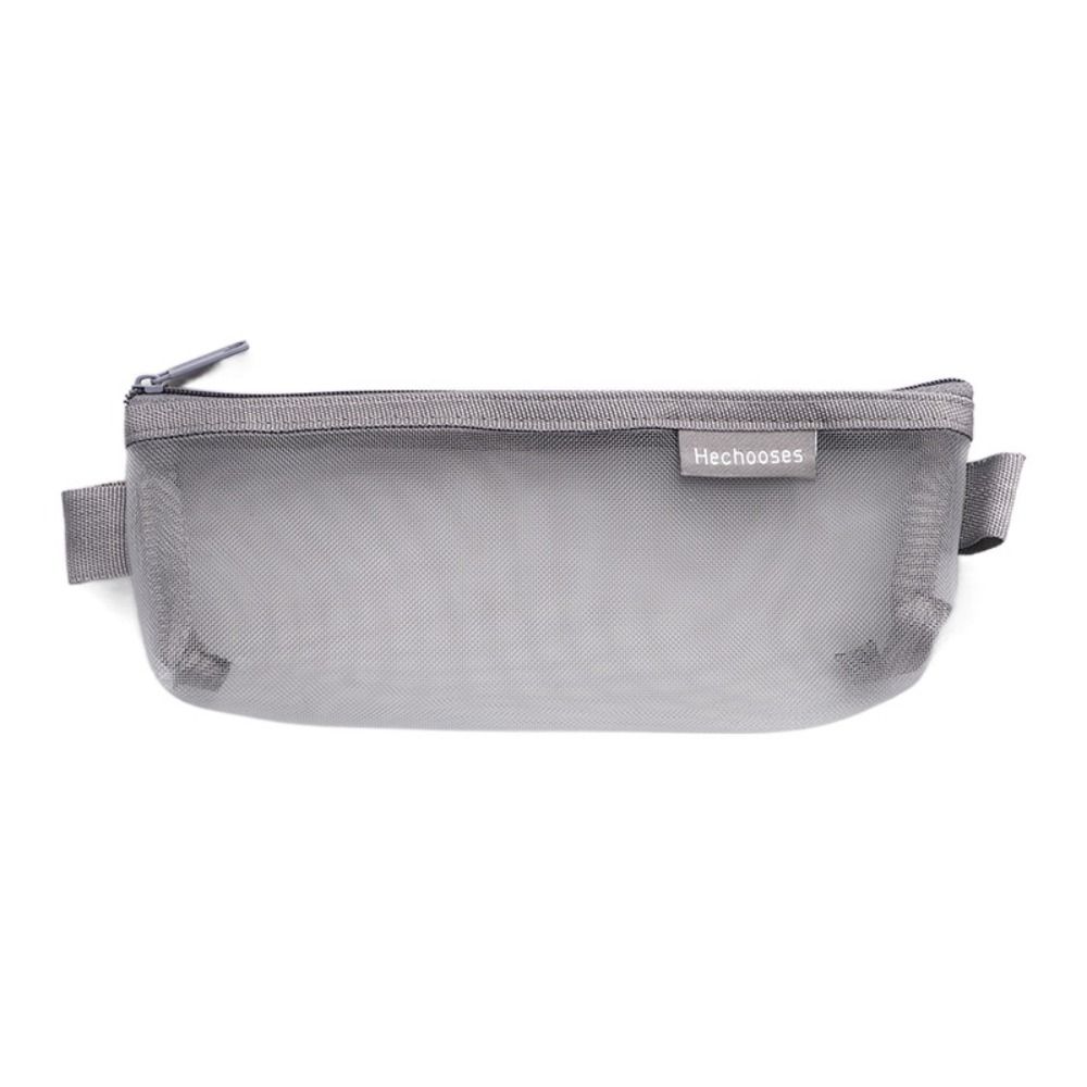 Candy Color Transparent Pencile Bag Simple Mini Mesh Storage Bag Clear Mesh Makeup Bag Outdoor