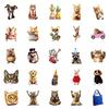 50 Cute Puppy Cat Stickers Super Cute Love Sunglasses Puppy Dog Waterproof Decorative Stickers