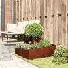 Garden Planter Brown 80 X 80 X 50 Cm Weatherproof Steel