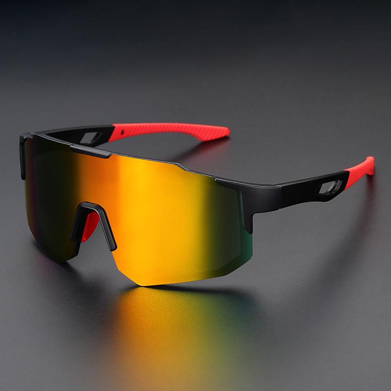 New color-changing sunglasses for outdoor sports, large-frame cycling glasses for men and women, windproof running glasses/9337