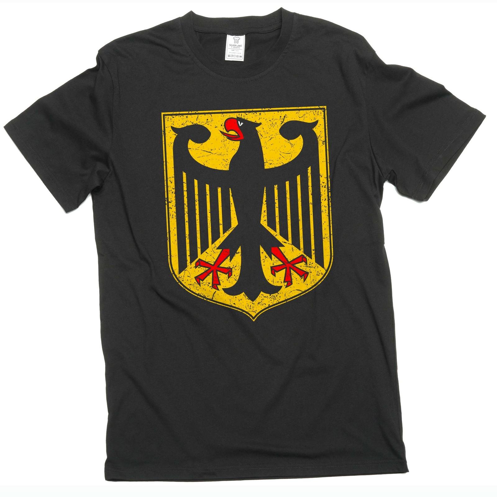 Germany 100% Cotton T-shirt Mens Tees Top German eagle Coat of arms of Germany Patriotic Tee shirt L