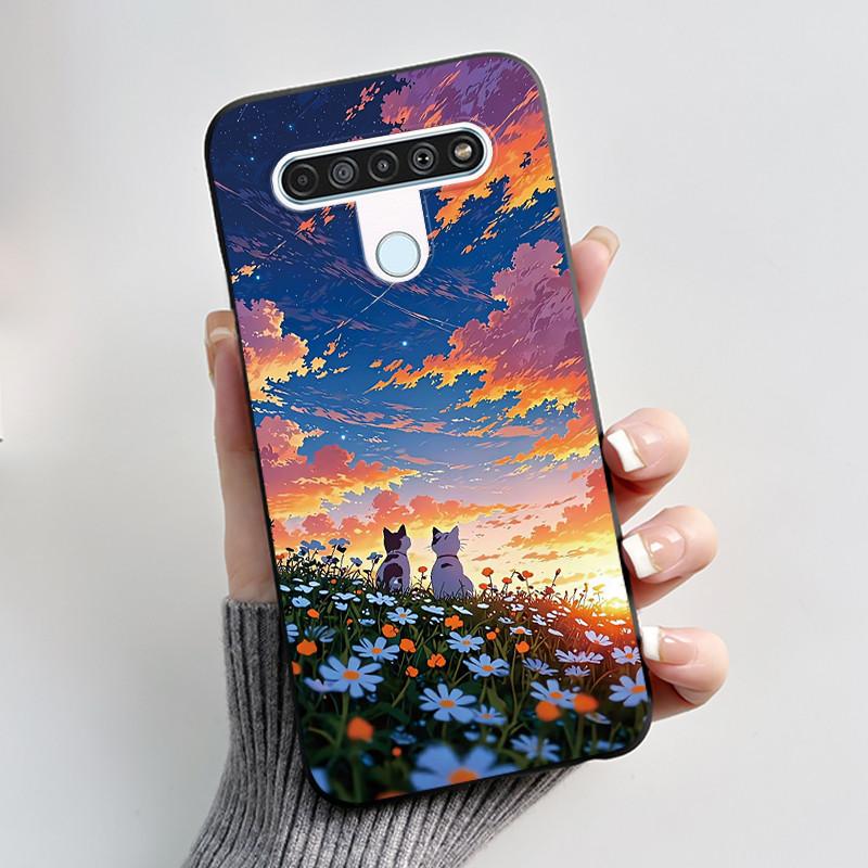 Luxury Cute Cool Boys Girls Case For LG K61 Q61 Q70 Phone Case Black Matte Soft Silicone Back Cover Protective TPU Bumper Shell