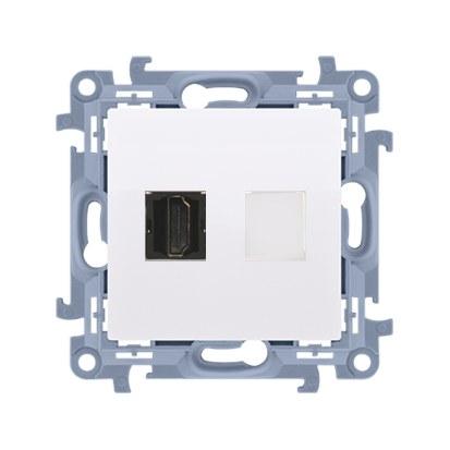 HDMI socket ver.1.4 (module), white, SIMON10