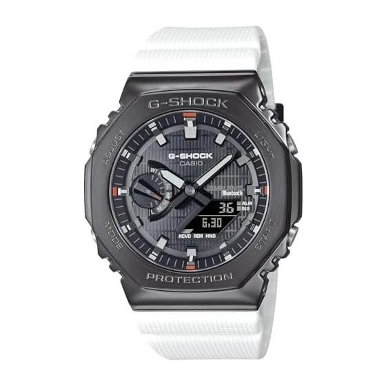

[Casio] G-Shock Watch [Genuine Domestic Product] Equipped with Bluetooth, Tough Solar, Environmentally Friendly Materials GBM-2100B-7AJF Men s White