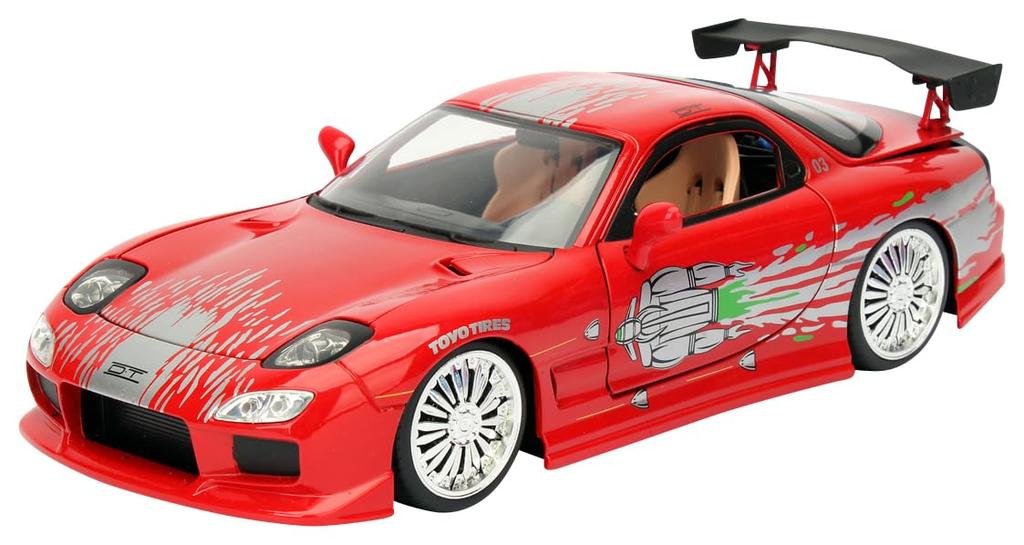 Kyosho Jada Toys Fast Furious Series Mazda Finished Model JADA98338 & 1/24 F&F RX-7 Red/Graphics (Dominic)