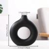 Creative Donut Shape Ceramic Vase Nordic White Circular Hollow Flower Vase Home Office Desktop Living Room Decoration Flower Pot