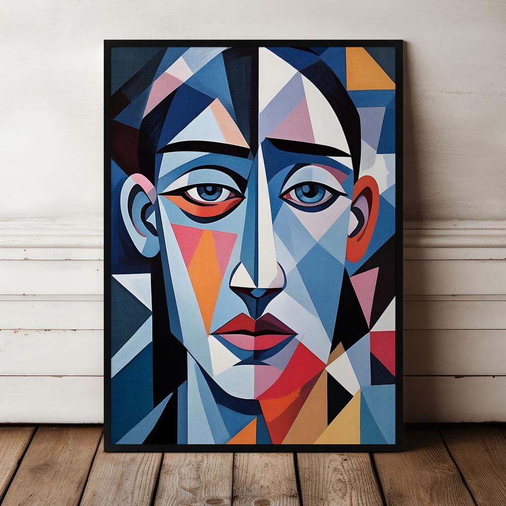 Plakat picasso portret geometryczny w ramce
