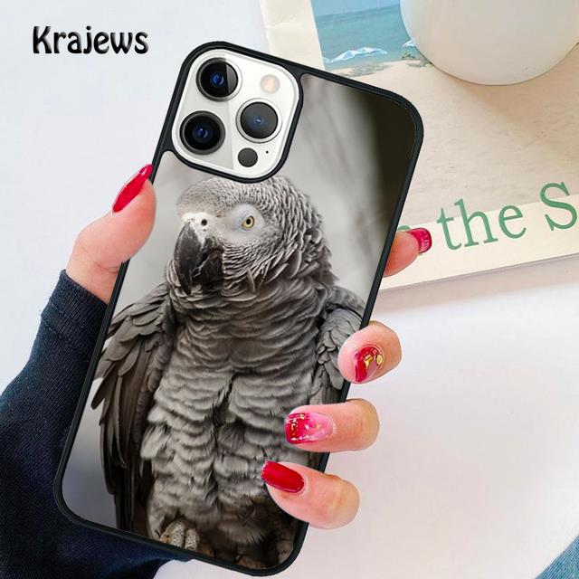 African Grey Parrot soft Phone Case Cover For iPhone 17 Air 16 15 14 plus 12 13 pro max coque Shell Fundas