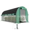 Tunnel Greenhouse 4.5x2x2 M with PE Cover 140 G/m² Roll-up Side Walls 8 Windows and 2 Doors Green