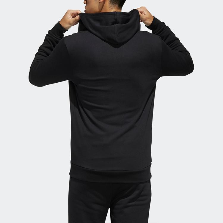 Adidas Neo Linear Zip Hoodie Jacket Men Outerwear Black EI4736