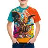 summer Fashionable Comfortable Soft Children's Top Cartoon  Animal Series 3d Round Neck Short Sleeve Leisure versatile Children's T-shirt