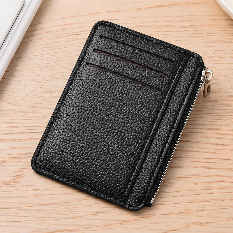 Minimalist Slim Card Holder Pu Leather Multi Card Slots Card Case Simple Solid Color Wallet For Men Women Office Daily Carry