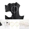 Elegant Alloy Hoop Earrings For Women Stylish Geometric Jewelry Gift