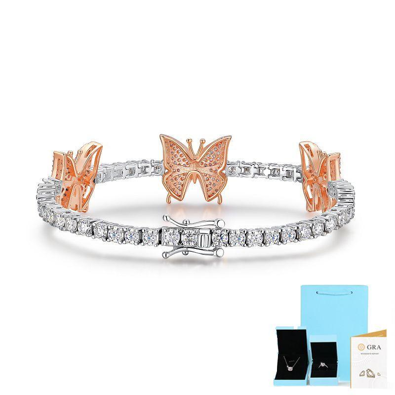 S925 Silver Moissanite Bracelet Bracelet Hand Jewelry