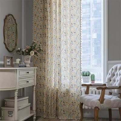 Cortinas de Lino-Algodón a Rayas de Lujo - Cenefa con Borlas Anudadas a Mano para Cocinas Boutique y Ventanas Mirador Paneles Certificados Semitransparentes para Difusión de Luz