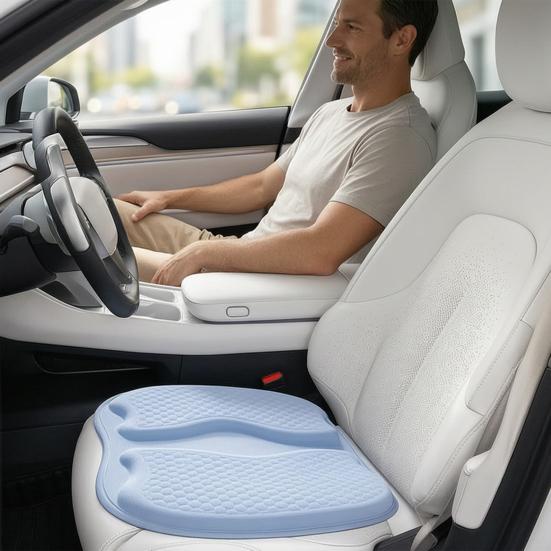 Gel Car Seat Cushion, Breathable Cooling Seat Cushions for Cars, Non-Slip & Comfortable Automotive Front Seats Cushion Pad for Driver, Chair
