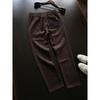 Mens Thick Straight Leg Casual Pants Winter Wool Lyocell Blend Stretch Relaxed Fit