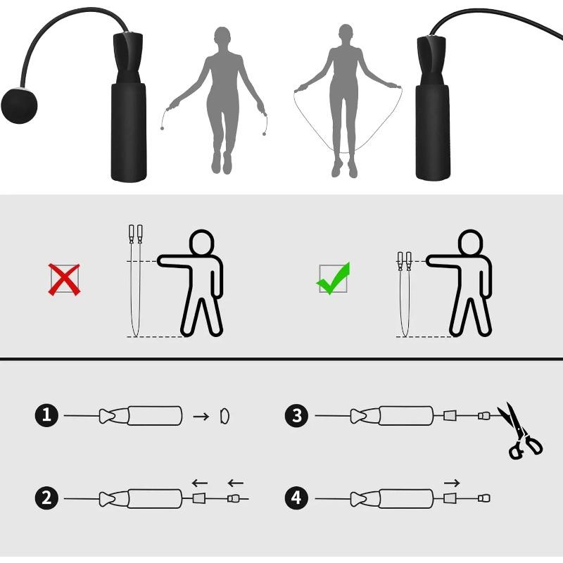 1pc Heavy Cordless Skipping Rope Fitness Jump Rope with Big Ball Suitable for Household Indoor Active Fat Burning