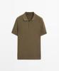 Masimodutti 100% Cotton Textured Knit Jersey Polo