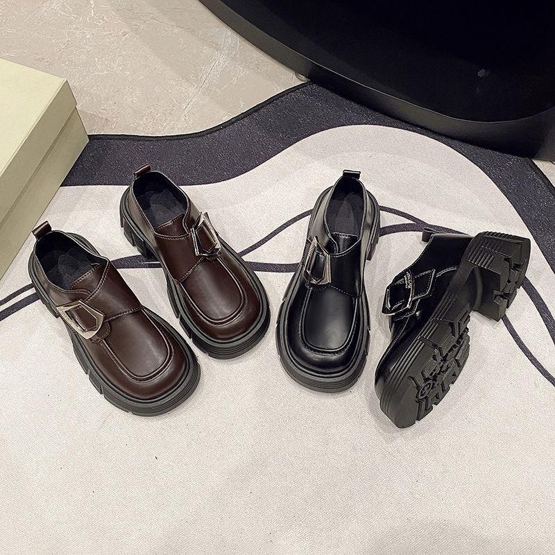Versatile Loafers College Style Lolita Flats Jk Single Shoes 2024 Autumn New British Style Retro Small Leather Shoes Women